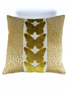Gold Leopard and Midas Butterfly Pillow Cover Love, Ravin Collection