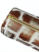 Burnt Orange and Tan Brickhouse Bolster Cover Love, Ravin Collection