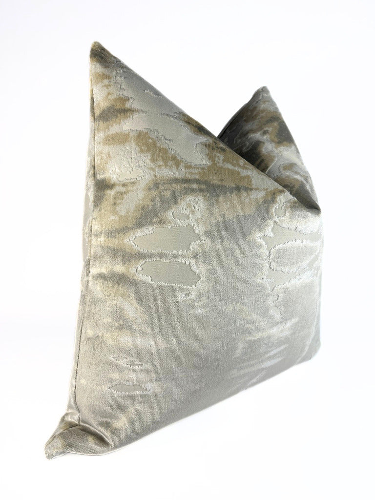 Grey and Beige Mirage Pillow Cover Love, Ravin Collection