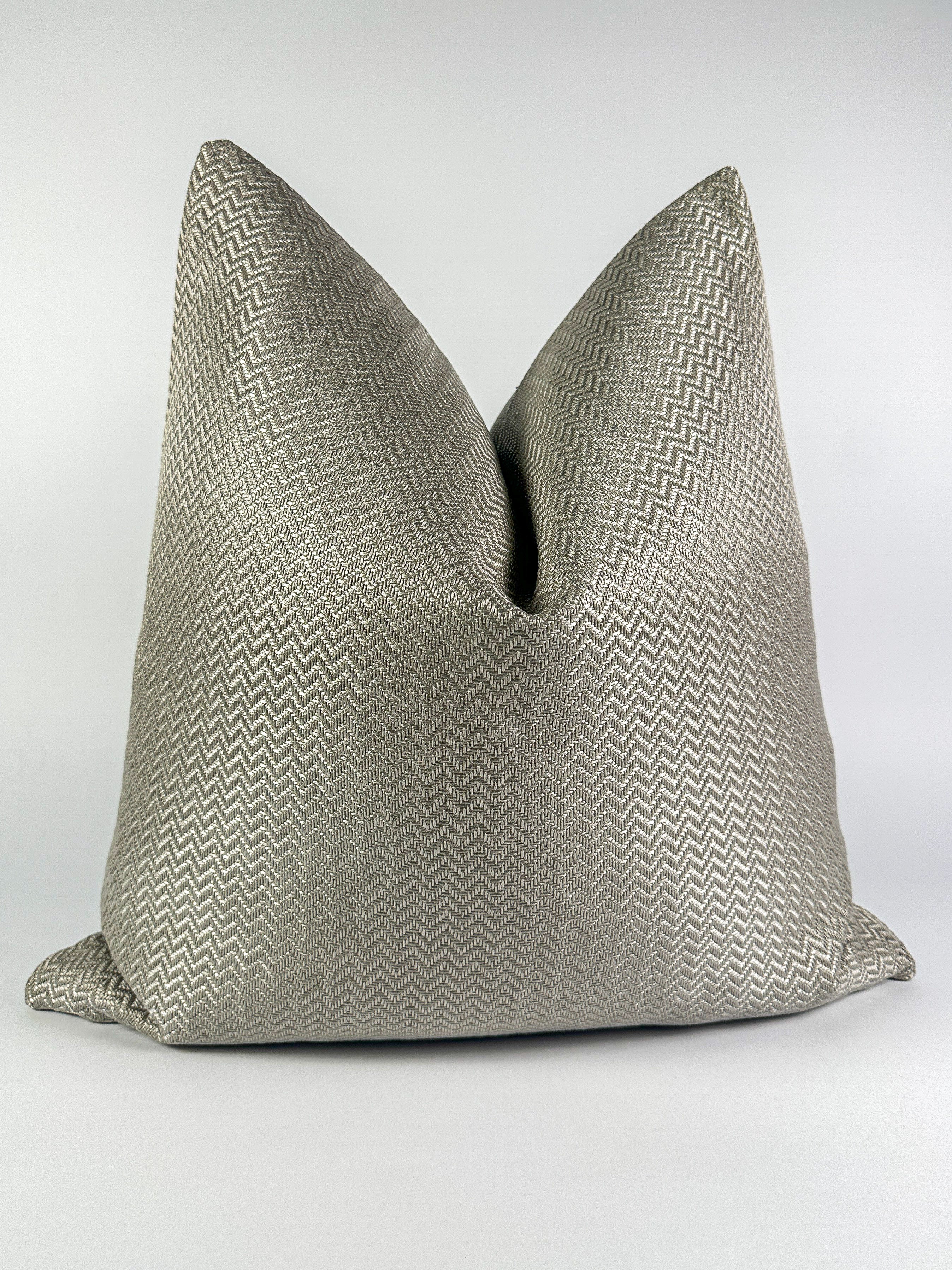 Greige Chevron Pillow Cover simple Love, Ravin Collection