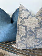 Royal Blue Cut Velvet Pillow Cover simple Love, Ravin Collection