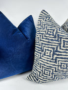 Navy Blue Velvet Pillow Cover simple Love, Ravin Collection