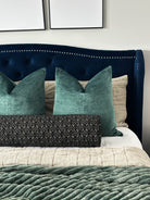 Grey and Black Zigs Bolster Cover Love, Ravin Collection