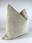 Beige Strie Velvet Pillow Cover Love, Ravin Collection