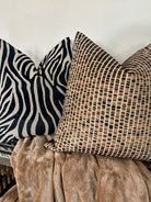 Black Velvet Zebra Pillow Cover Love, Ravin Collection