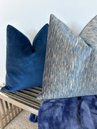 Navy Velvet Pillow Cover simple Love, Ravin Collection