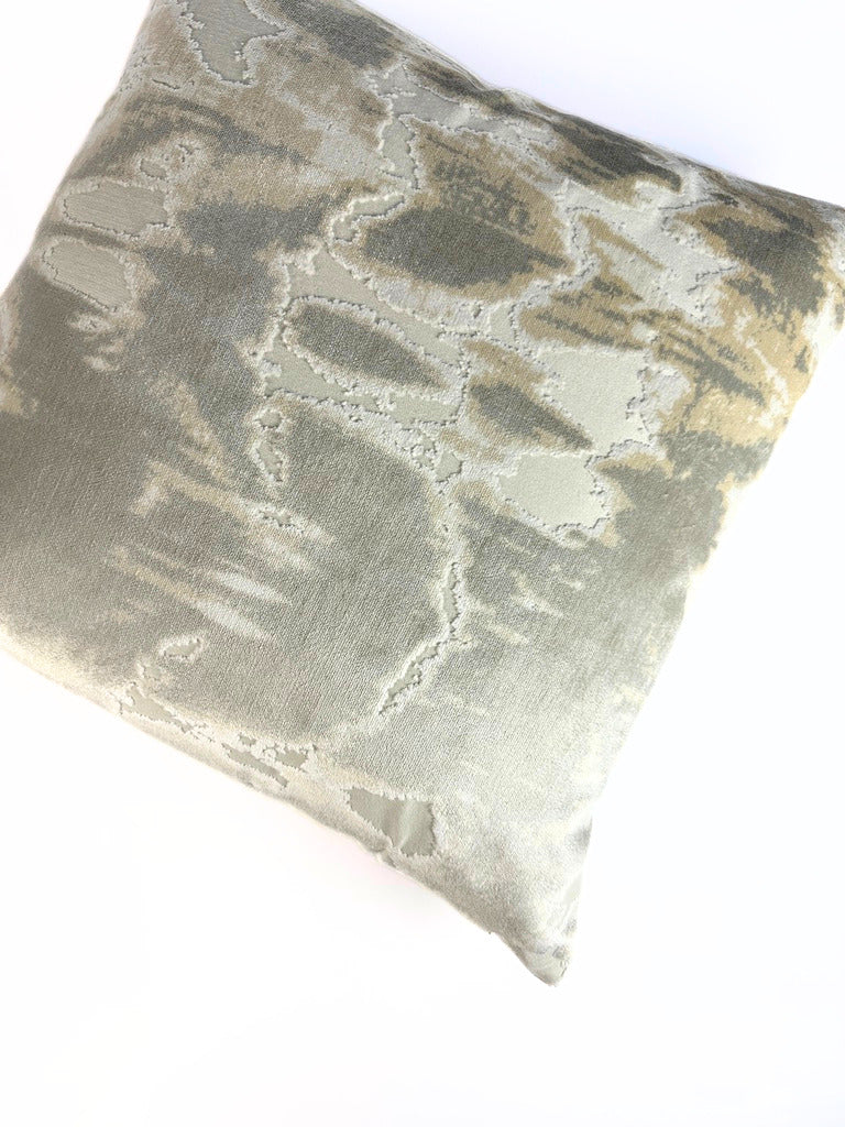 Grey and Beige Mirage Pillow Cover Love, Ravin Collection