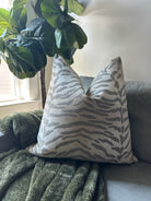 Grey and Beige Tiger Pillow Cover Love, Ravin Collection