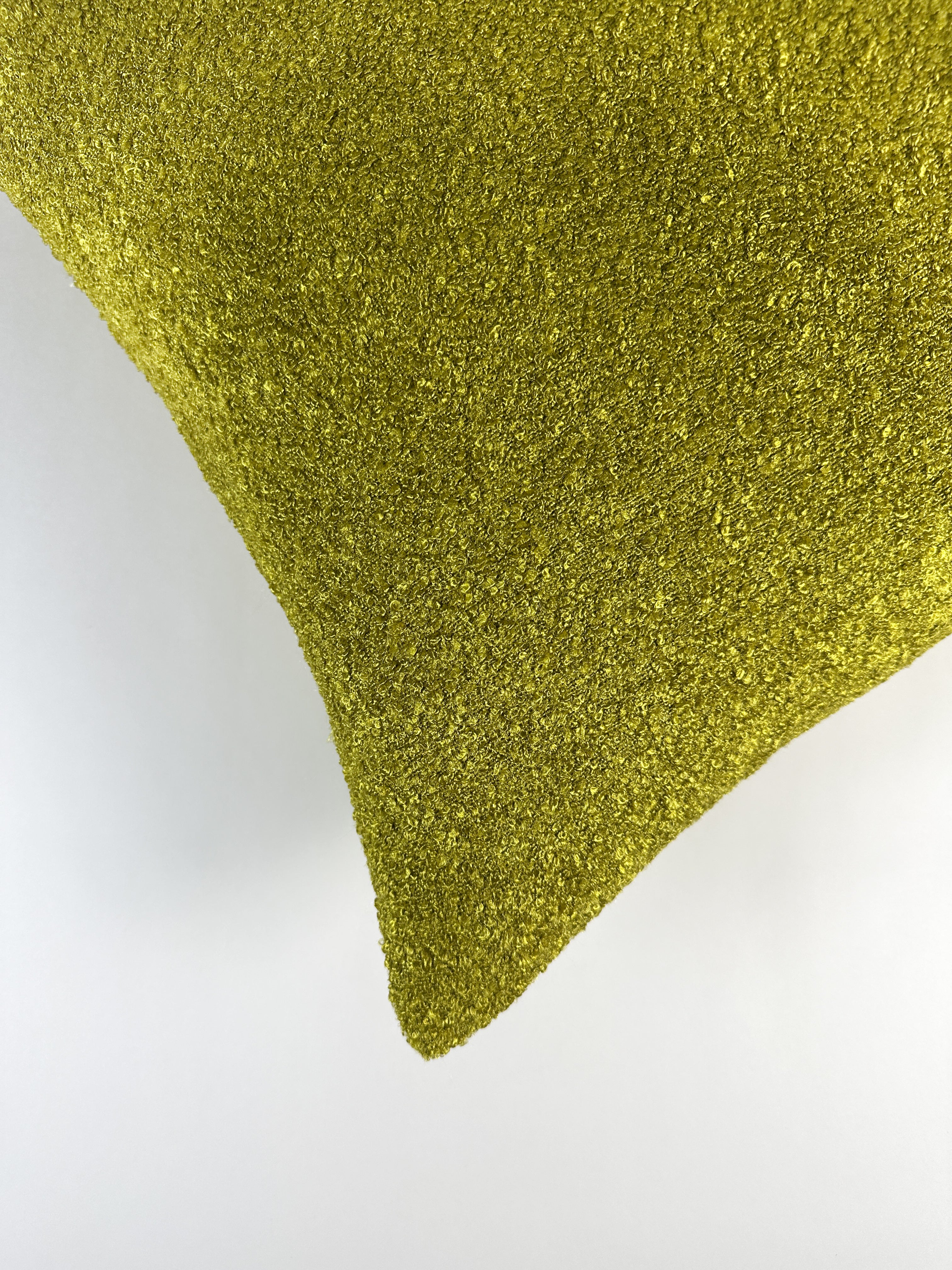 Citron Boucle Pillow Cover Love, Ravin Collection