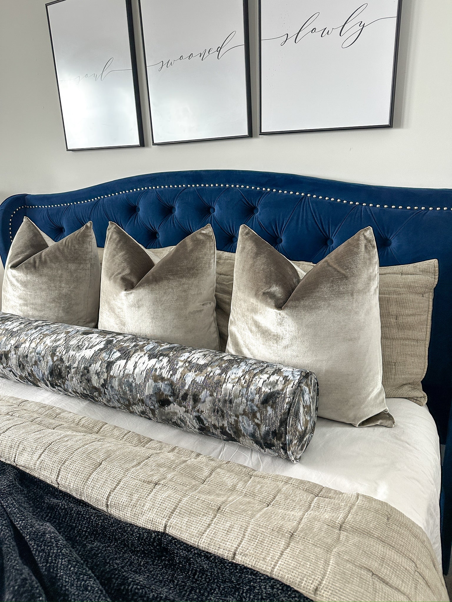 Dark Stormy Clouds Bolster Cover Love, Ravin Collection