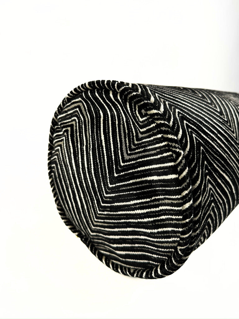 Black and White Chevee Bolster Cover Love, Ravin Collection