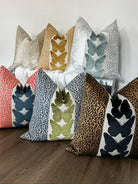 Silver Leopard and Spa Butterfly Pillow Cover Love, Ravin Collection