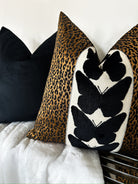 Onyx Leopard and Jet Butterfly Pillow Cover Love, Ravin Collection