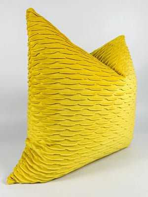 Yellow Ripples Pillow Cover