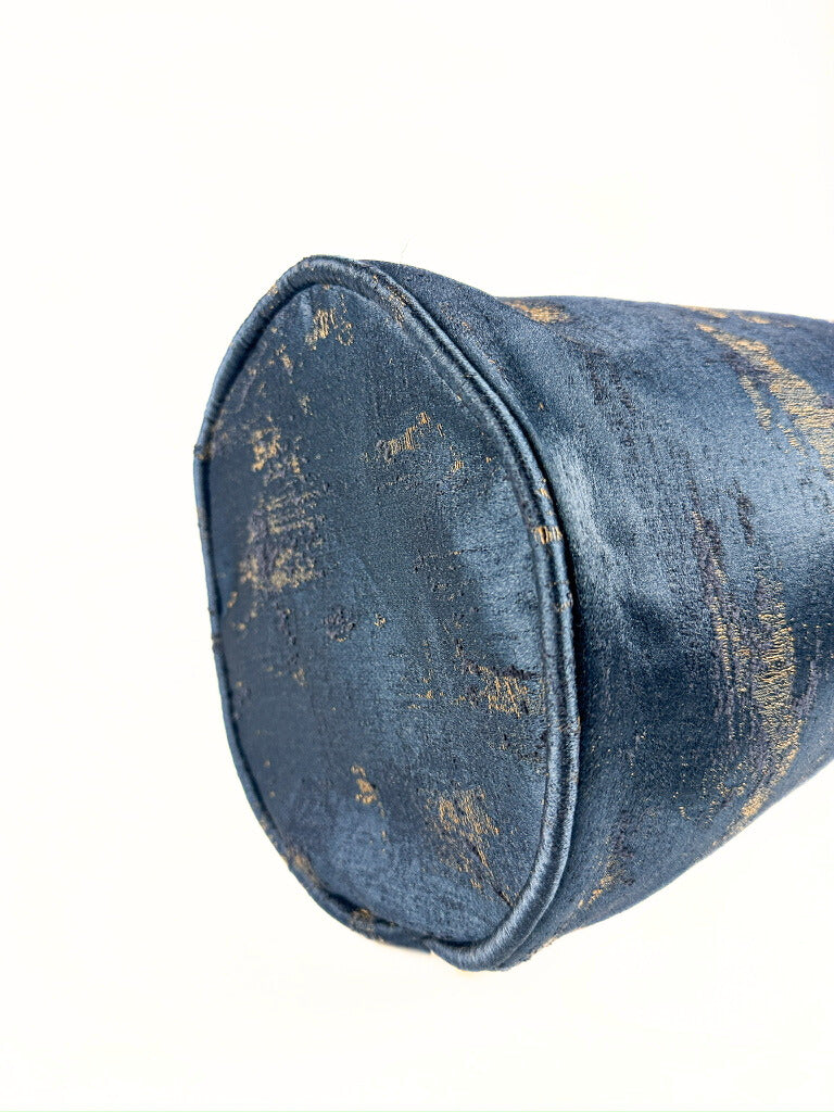 Navy Distress Bolster Cover Love, Ravin Collection