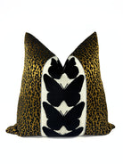 Onyx Leopard and Jet Butterfly Pillow Cover Love, Ravin Collection