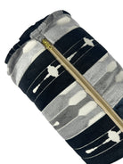 Black and Silver Contemporary Bolster Cover Love, Ravin Collection