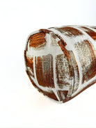 Burnt Orange and Tan Brickhouse Bolster Cover Love, Ravin Collection