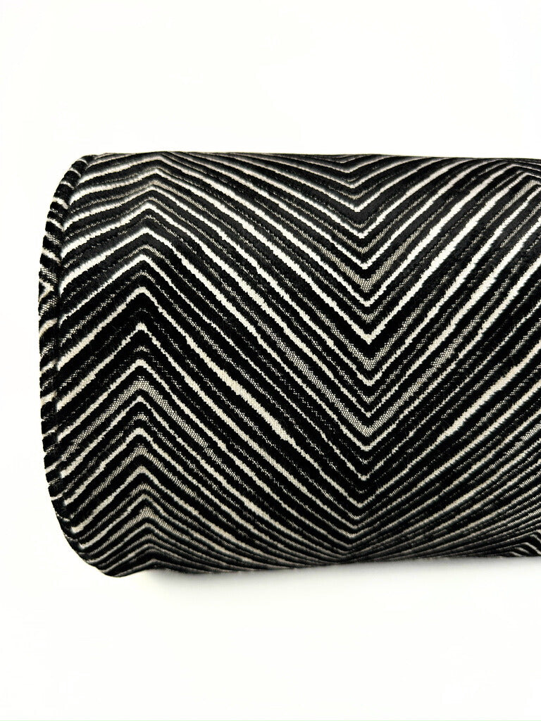 Black and White Chevee Bolster Cover Love, Ravin Collection