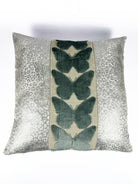 Silver Leopard and Spa Butterfly Pillow Cover Love, Ravin Collection