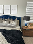 Metallic Patterned Hex Bolster Cover Love, Ravin Collection