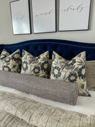 Grey and Bronze Ladder Bolster Cover Love, Ravin Collection