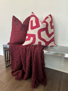 Magenta Sculpture Pillow Cover Love, Ravin Collection
