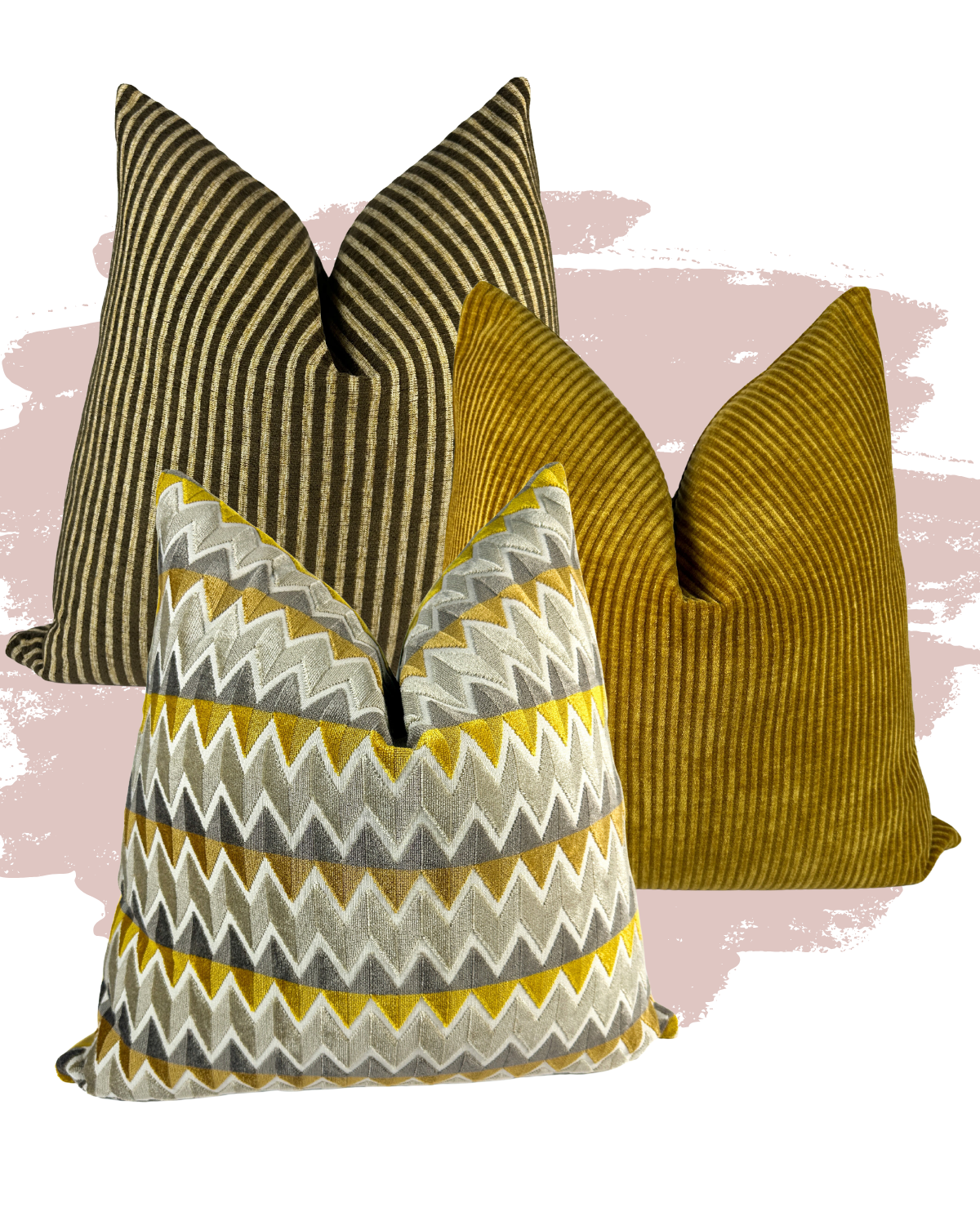Golden Hue Pillow Combo Love, Ravin Collection