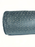 Dark Chambray Mixed Cubes Bolster Cover Love, Ravin Collection