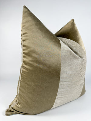 Two-Tone Satin Nickel Design Pillow Cover