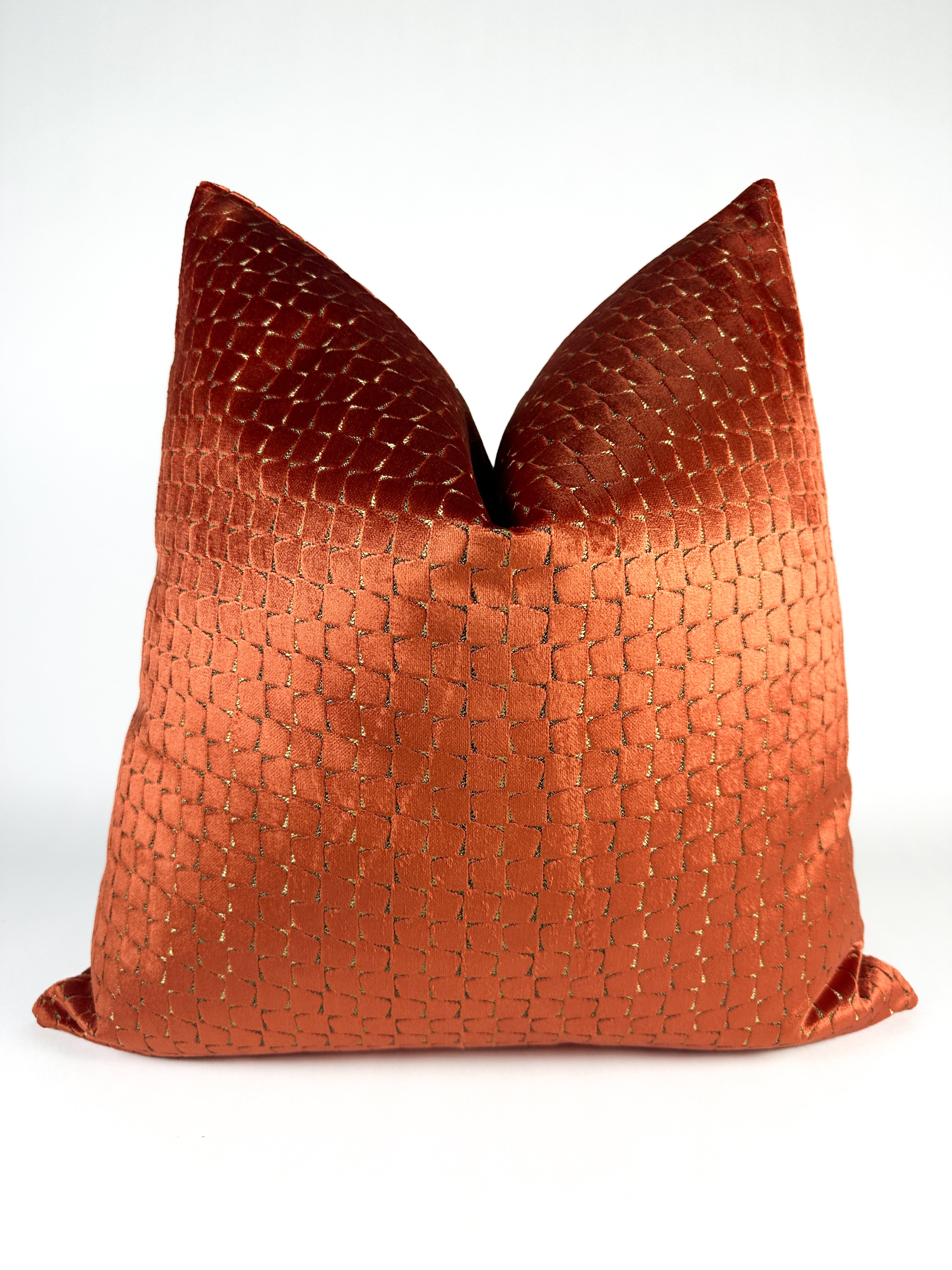 Orange Clay Scales Pillow Cover Love, Ravin Collection