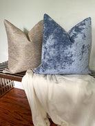 Periwinkle Velvet Pillow Cover simple Love, Ravin Collection