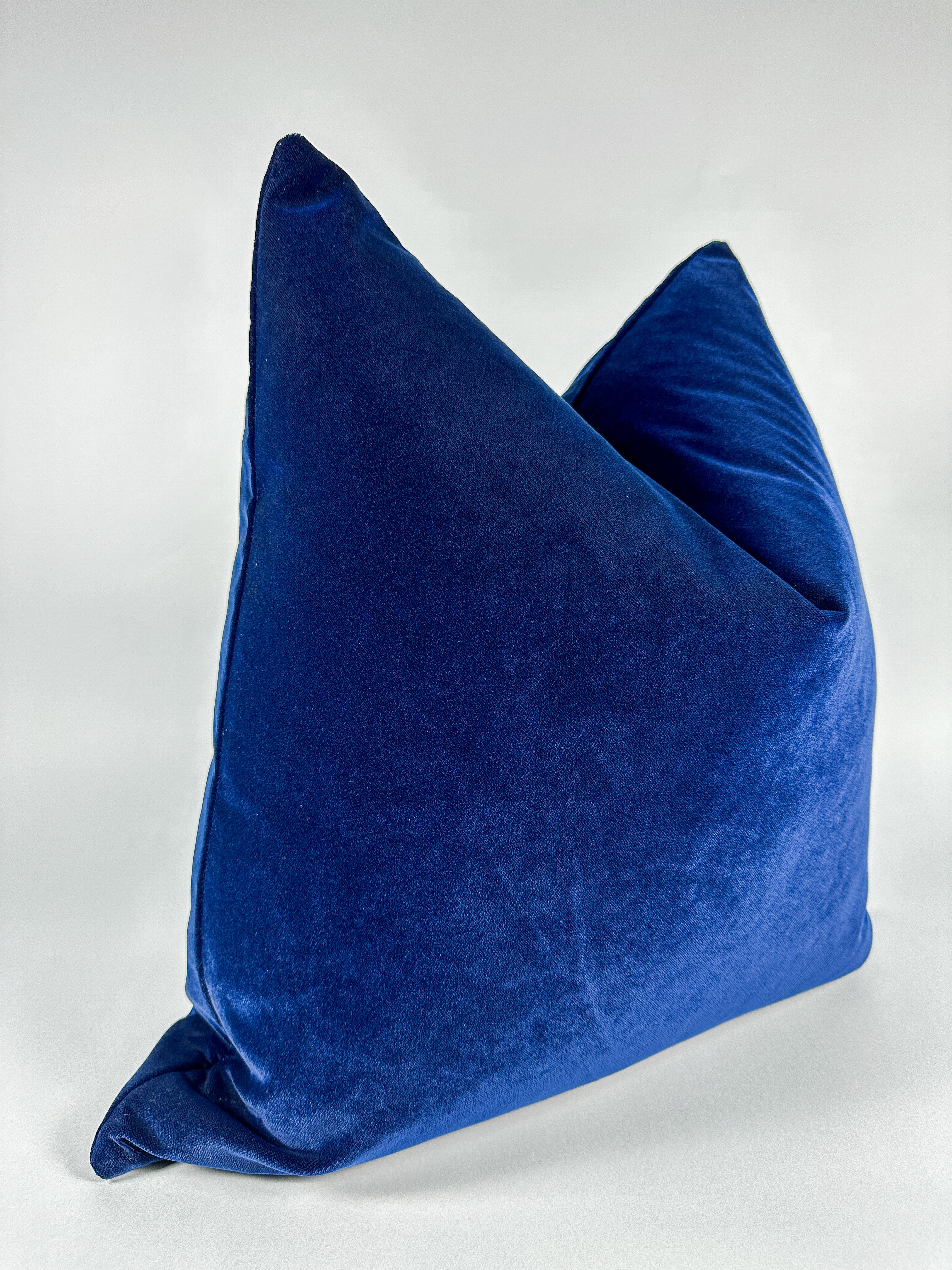 Navy Blue Velvet Pillow Cover simple Love, Ravin Collection