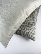 Grey and Spotted Teal Pillow Cover Love, Ravin Collection