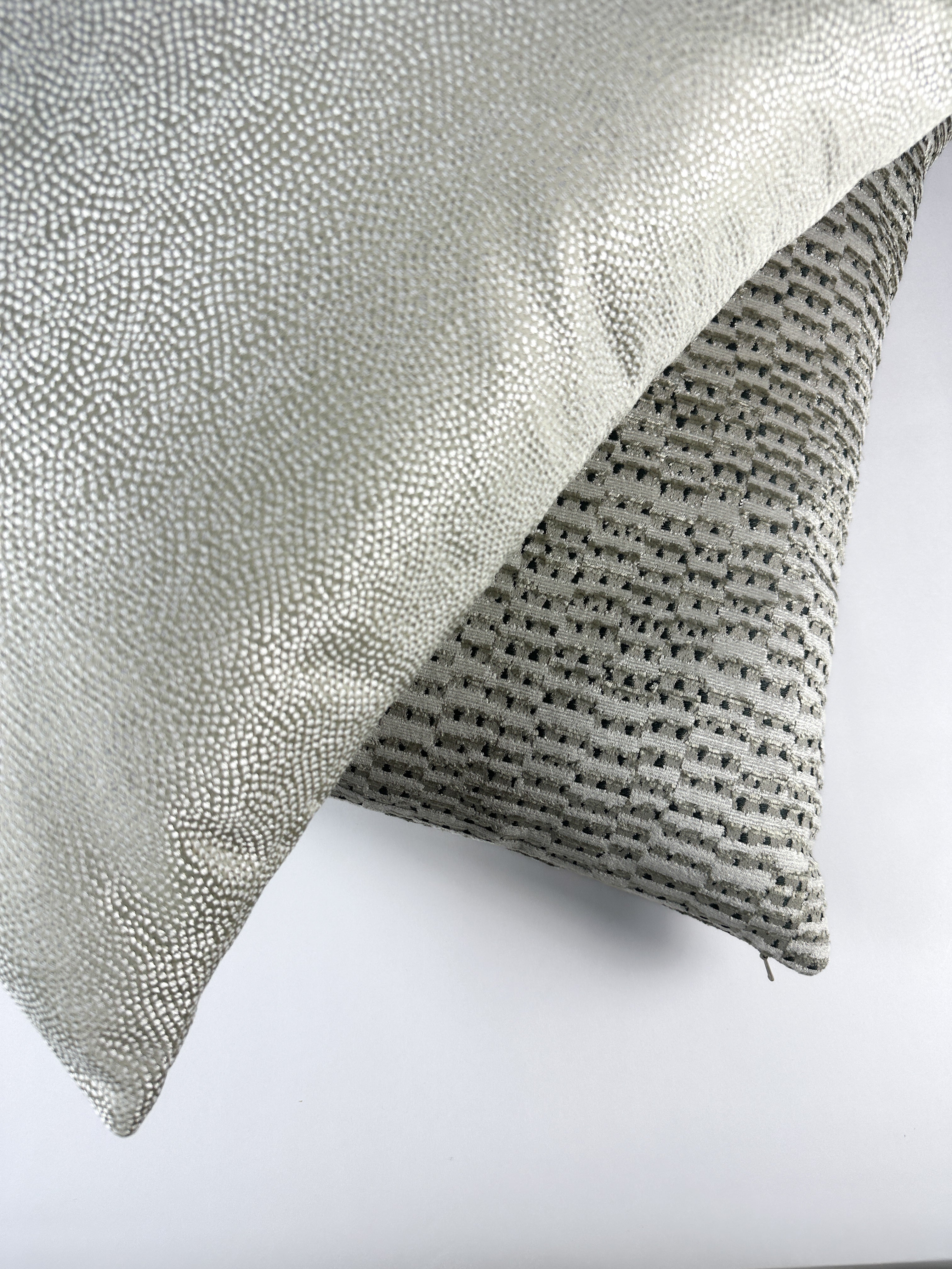 Grey and Spotted Teal Pillow Cover Love, Ravin Collection