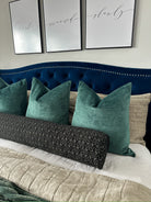 Grey and Black Zigs Bolster Cover Love, Ravin Collection