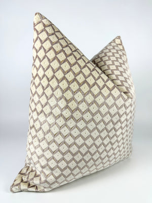 Lavender Ivory Diamonds Pillow Cover