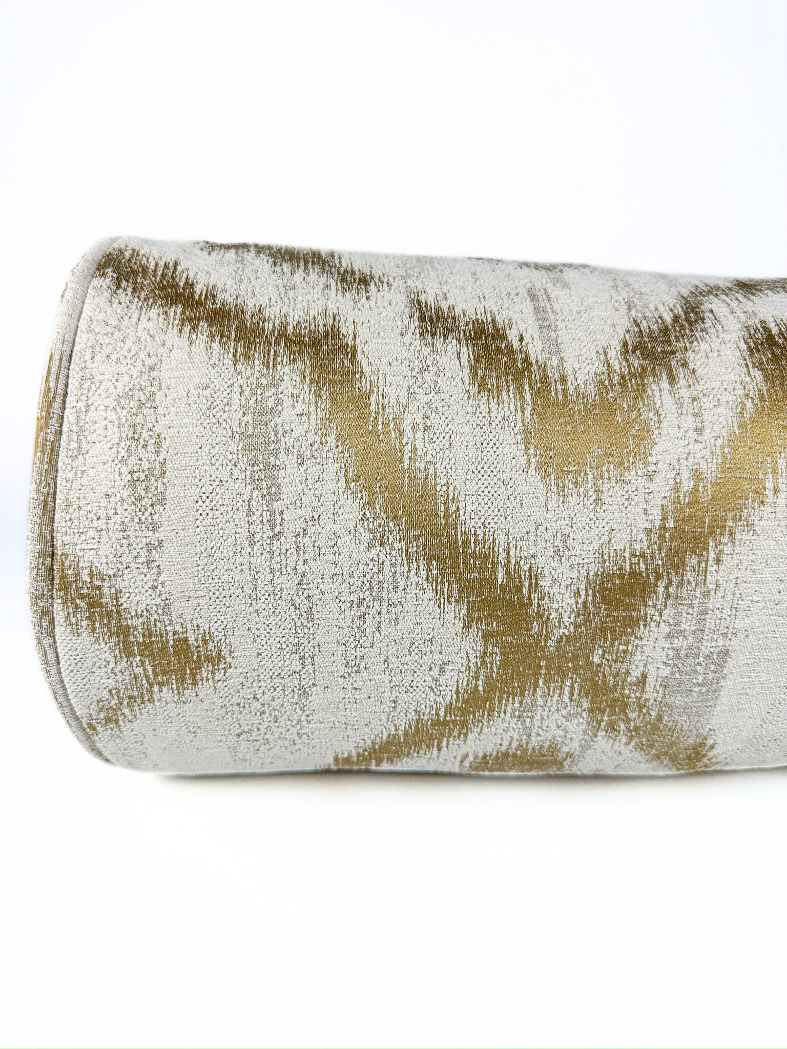 Gold and White Tilework Bolster Cover Love, Ravin Collection