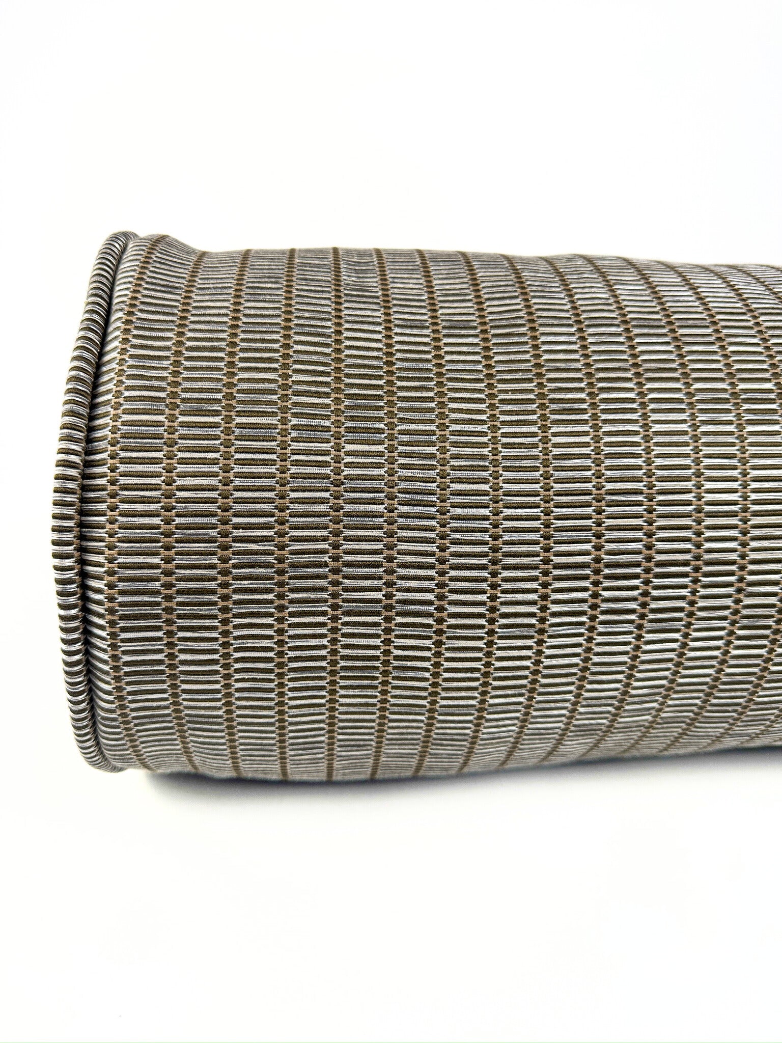 Grey and Bronze Ladder Bolster Cover Love, Ravin Collection