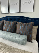 Sky and Navy Haze Bolster Cover Love, Ravin Collection