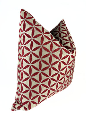 Raspberry Floral Pillow Cover
