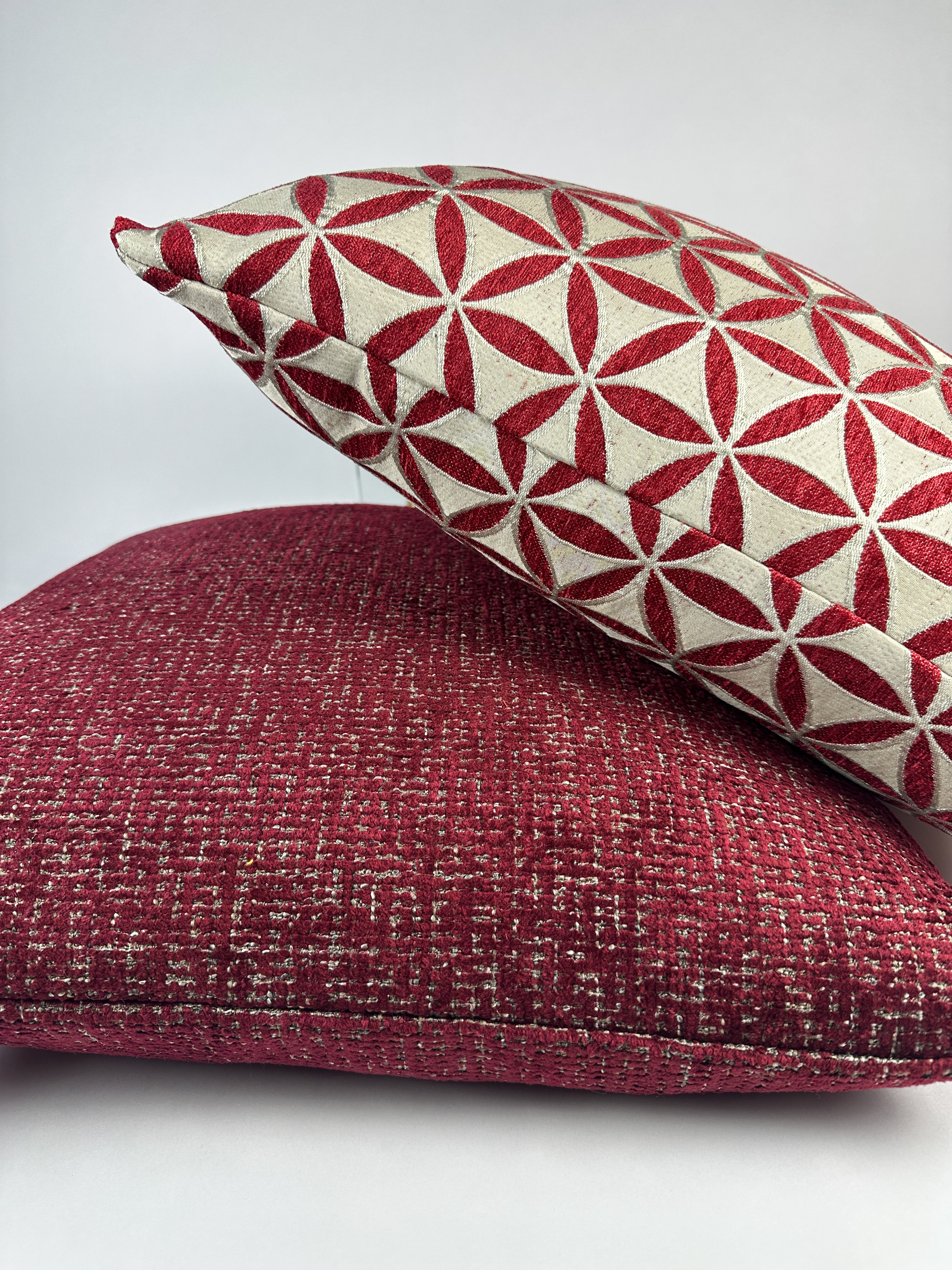Burgundy Scatter Pillow Cover Love, Ravin Collection