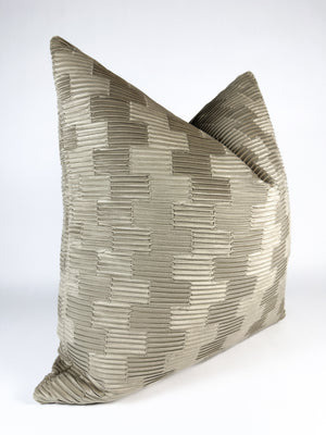 Warm Champagne Stacks Pillow Cover