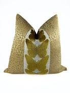 Gold Leopard and Midas Butterfly Pillow Cover Love, Ravin Collection