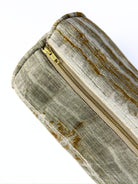 Grey and Gold Layered Rock Bolster Cover Love, Ravin Collection