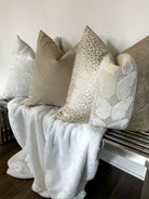 Champagne Leopard and Ivory Butterfly Pillow Cover Love, Ravin Collection