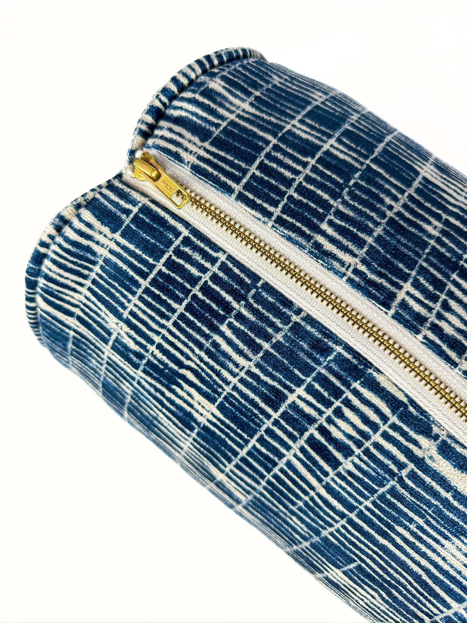 Royal Blue Lines Bolster Cover Love, Ravin Collection