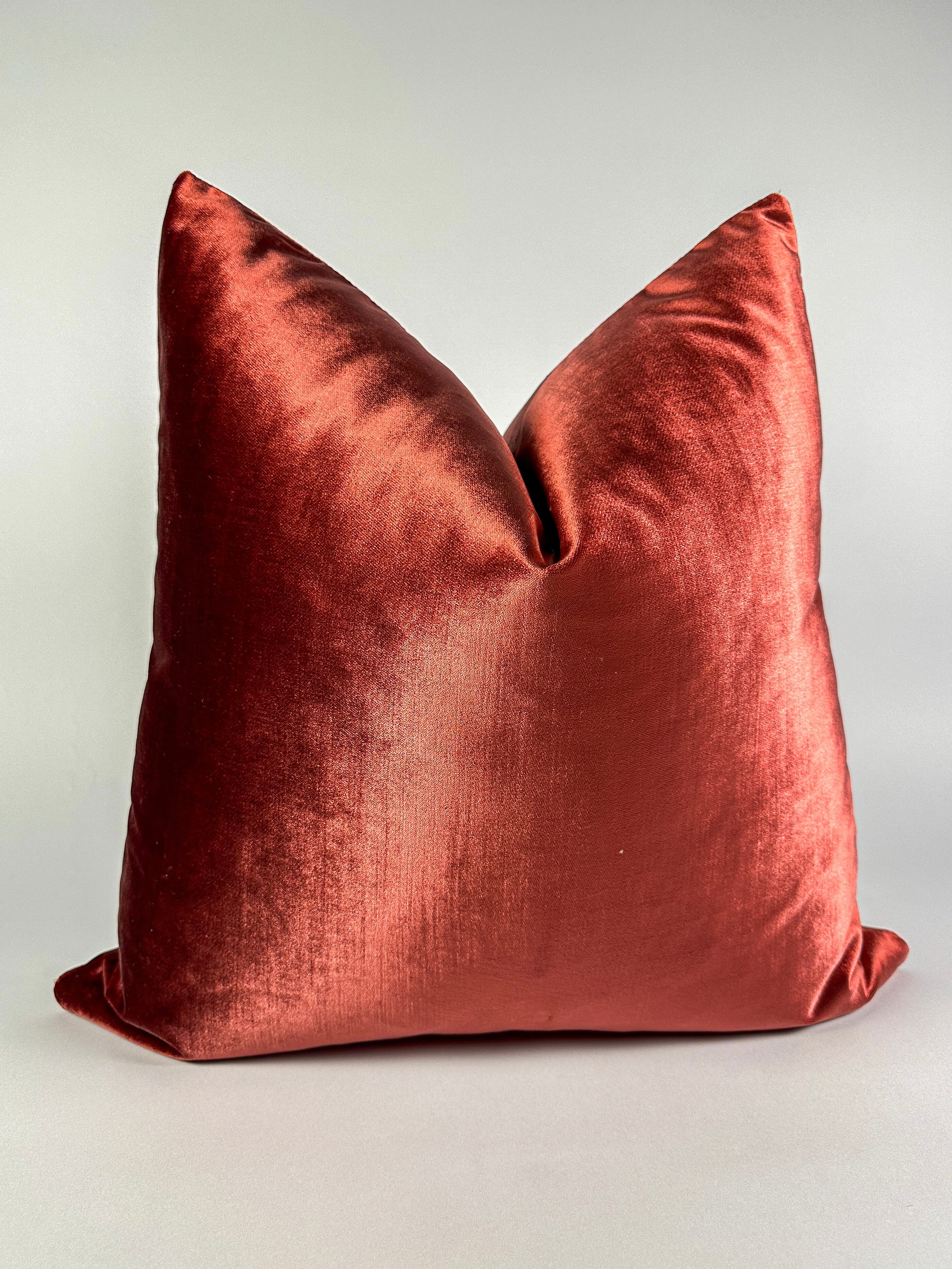 Cranberry Silk Velvet Pillow Cover Love, Ravin Collection