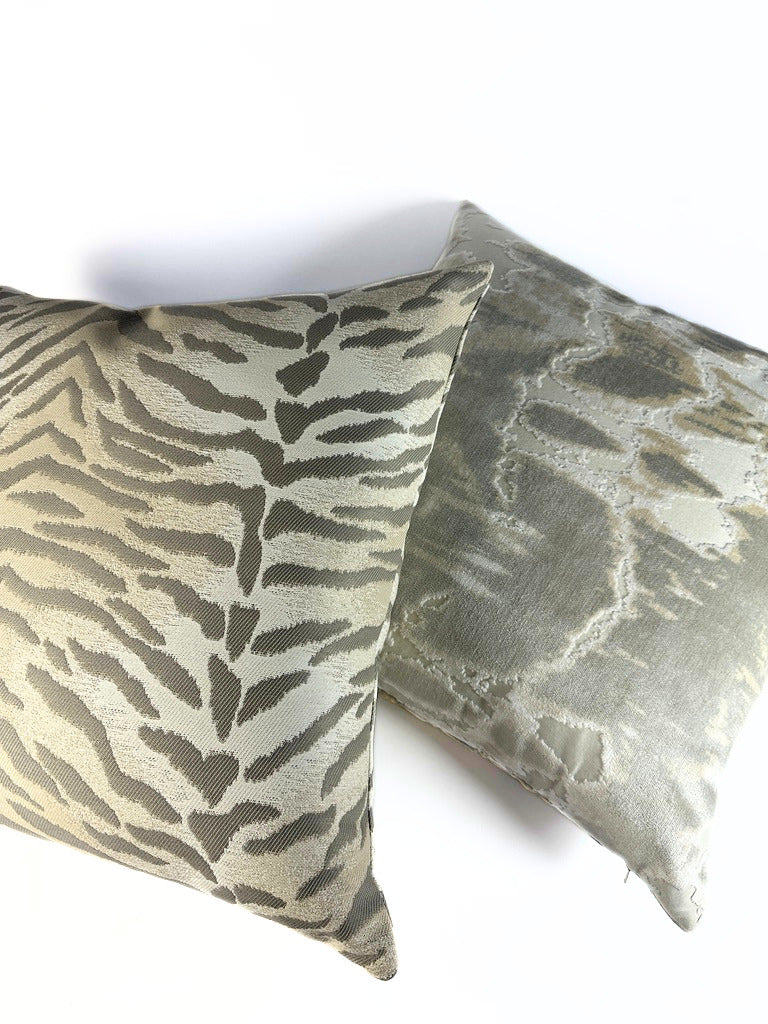 Grey and Beige Mirage Pillow Cover Love, Ravin Collection