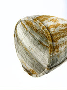 Grey and Gold Layered Rock Bolster Cover Love, Ravin Collection
